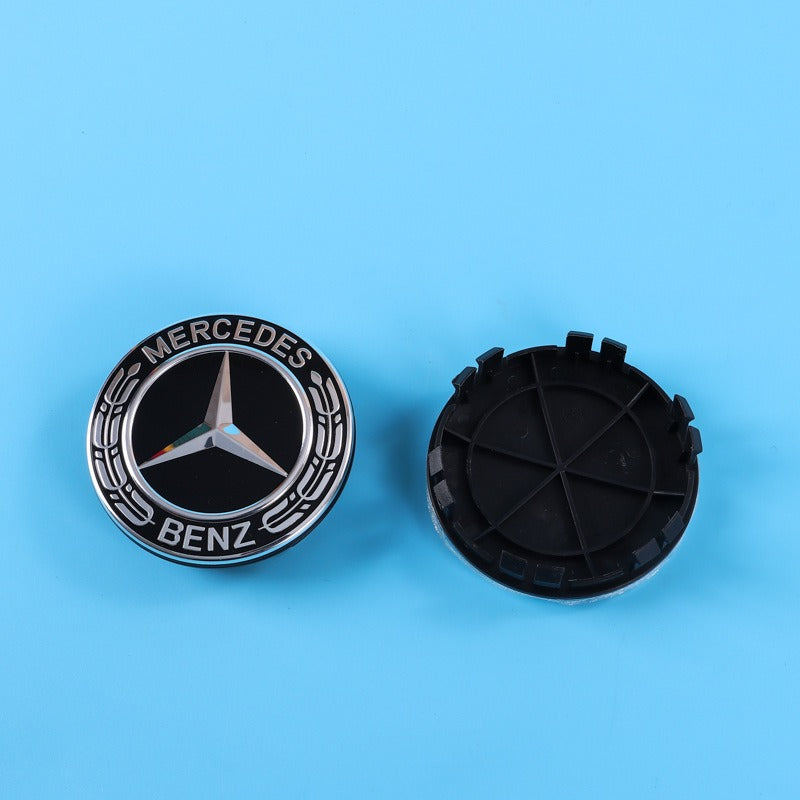 Premium 75mm Wheel Hub Covers for Mercedes Benz