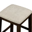 TOPMAX 4 Pieces Counter Height Table with Fabric Padded Stools, Rustic Bar Dining Set with Socket, Brown - Korvel