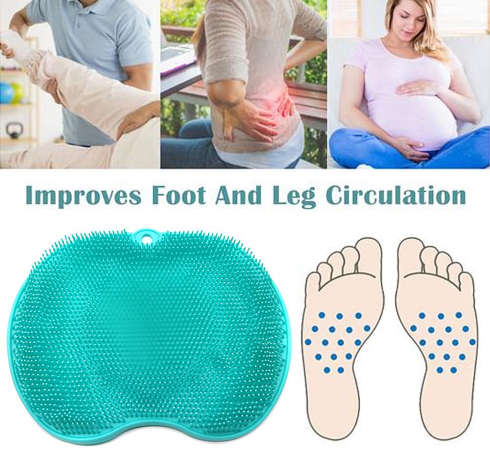 Pregnant Women Without Bend Over Shower Foot Massager Scrubber Cleaner Washing Massage Tools Pad Mat Elderly Feet Cleaning Brush - Korvel