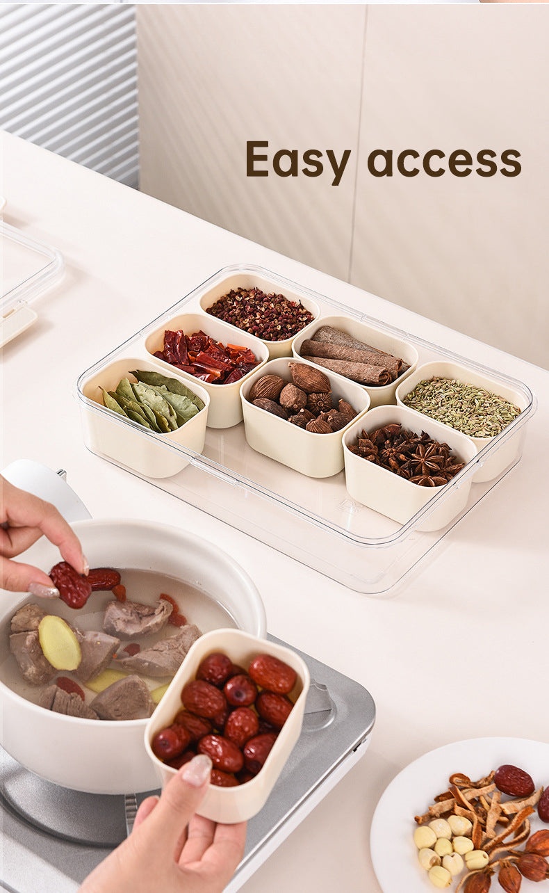 Design Sealed Snackle Storage Box With 9pcs Divider Plastic Divided Veggie Tray With Lid And Handle - Korvel