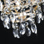 Golden crystal pendant light, large modern luxury ceiling lighting (without light bulbs) - Korvel
