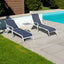 Conjunto de Sillas de Lounge de Exterior de 3 Piezas con Respaldo Ajustable