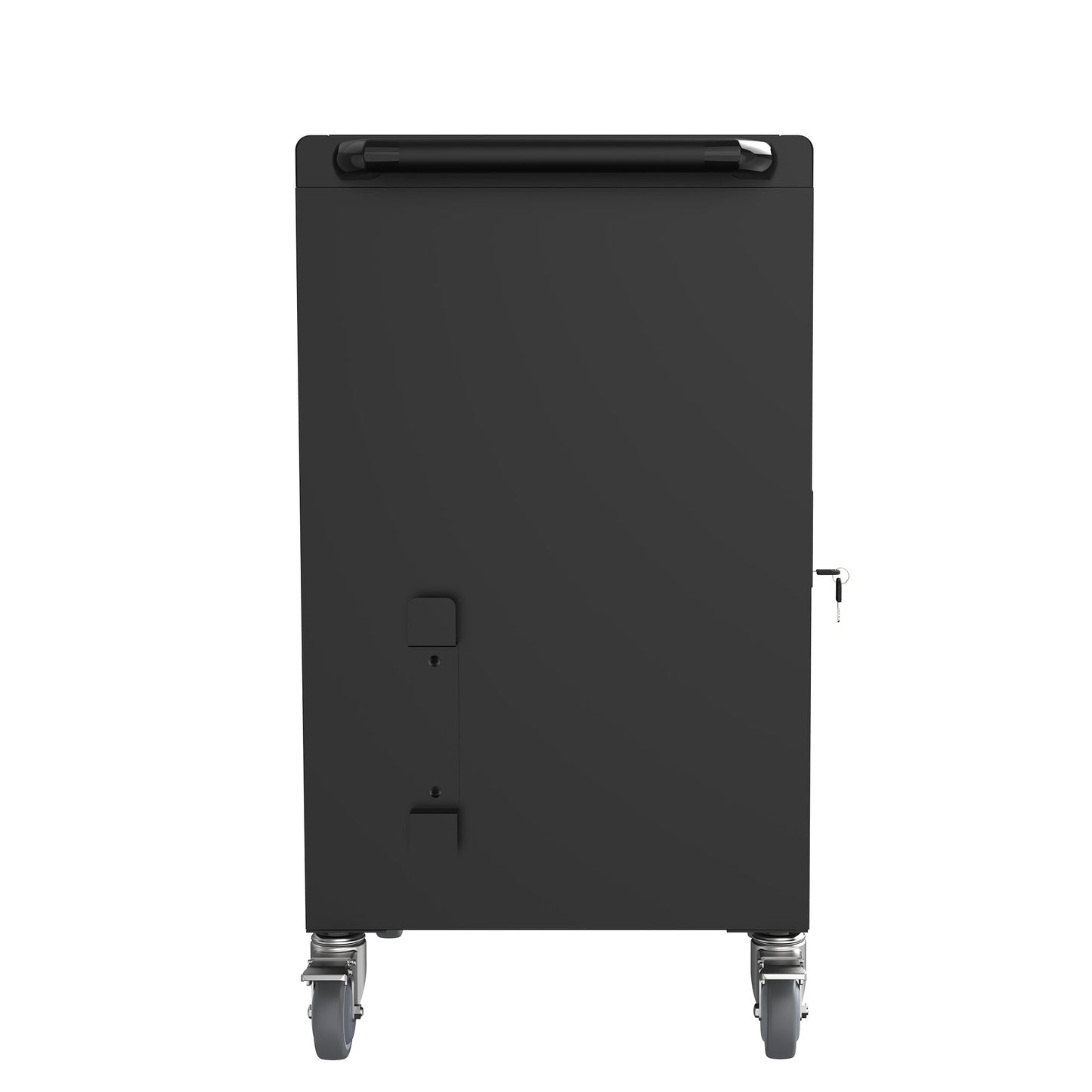 Mobile Charging Cart and Cabinet for Tablets Laptops 30-Device With Combination Lock--Black - Korvel