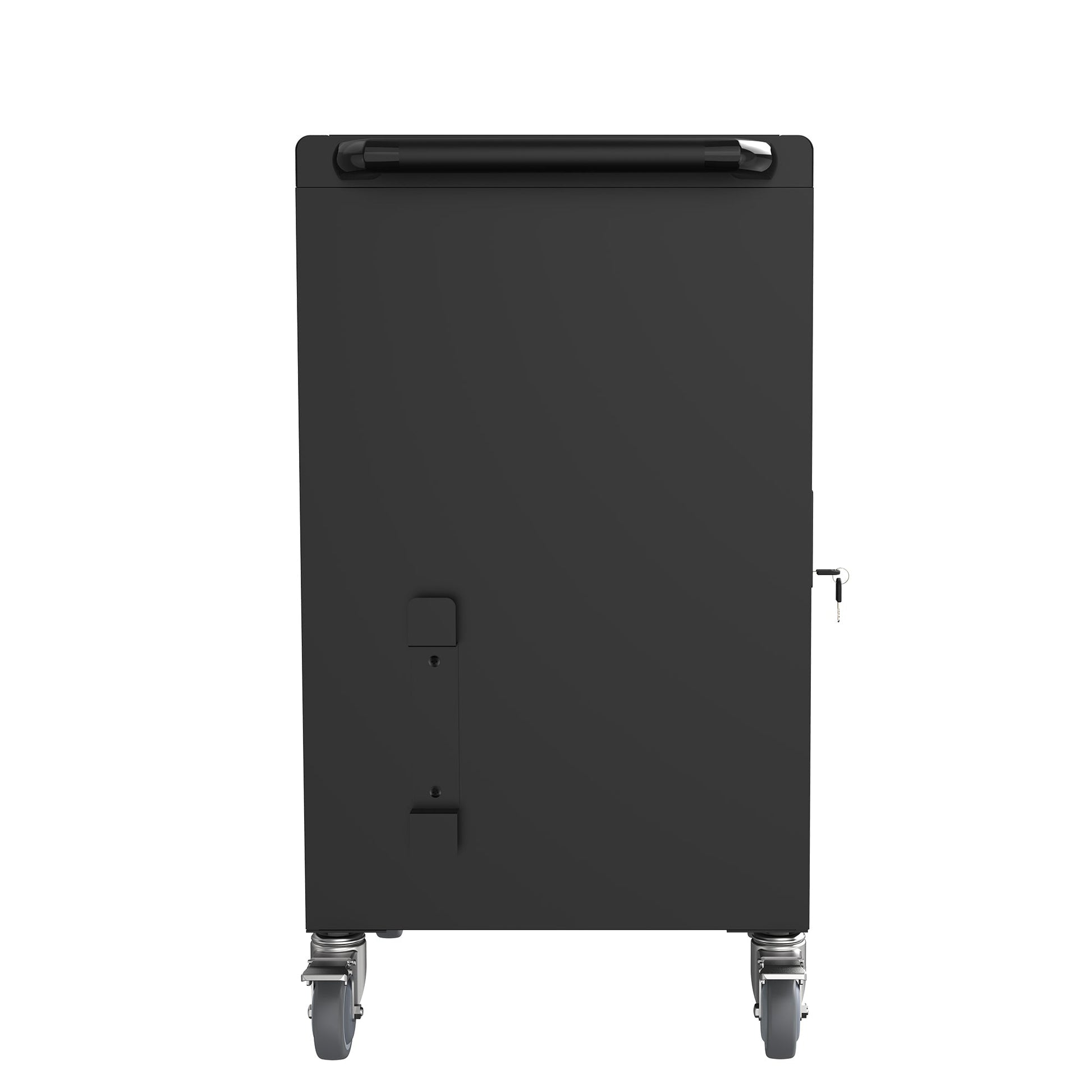Mobile Charging Cart and Cabinet for Tablets Laptops 30-Device With Combination Lock--Black - Korvel