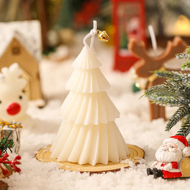 Cute Christmas Tree Candles Novelty Christmas Gifts Mini Wax Candle Red Green Scented Candles for Home Decor - Korvel
