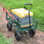 Wagon Cart Garden cart trucks make it easier to transport firewood (green) - Korvel