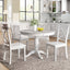 Orisfur 5 Pieces Dining Table and Chairs Set for 4 Persons Kitchen Room Solid Wood Table with 4 Chairs MDF + White + Solid Wood - Korvel
