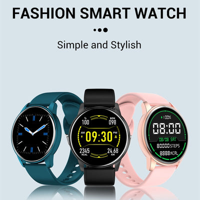 Women Smart Watch Real-time Weather Forecast Activity Tracker Heart Rate Monitor Sports Ladies Smart Watch Men For Android IOS - Korvel