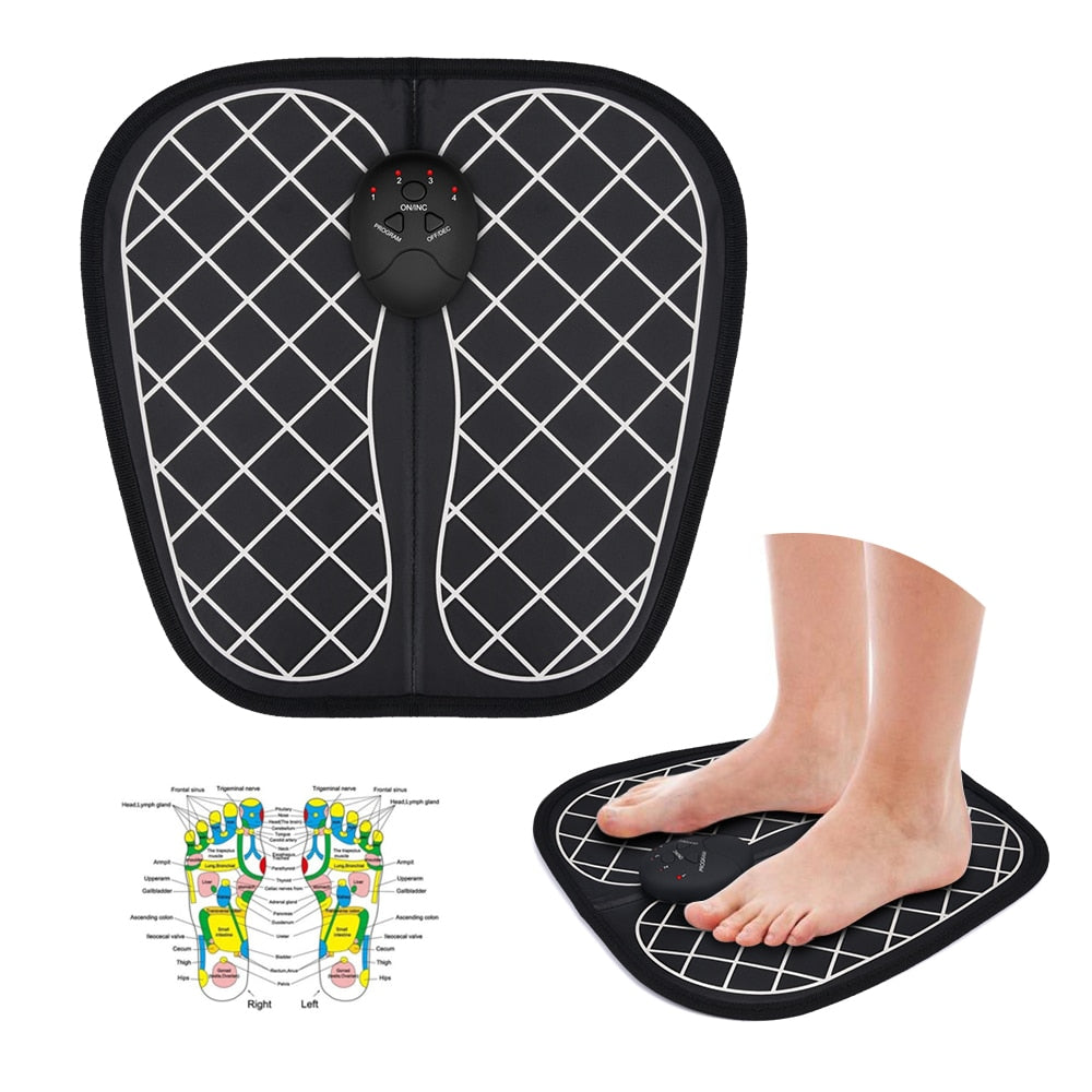 Electric EMS Foot Massager Foot Muscle Stimulator Massager Wireless Low Frequency Feet Physiotherapy ABS Stimulator Massage Mat - Korvel