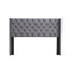 Velvet Button Tufted-Upholstered Bed with Wings Design - Strong Wood Slat Support - Easy Assembly - Gray Queen platform bed - Korvel