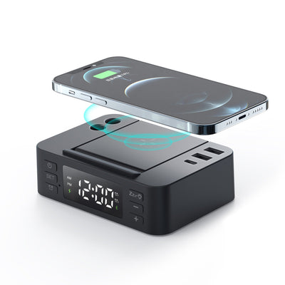 Clock wireless charging phone holder pen holder multifunctional 15W wireless charging fast charging - Korvel