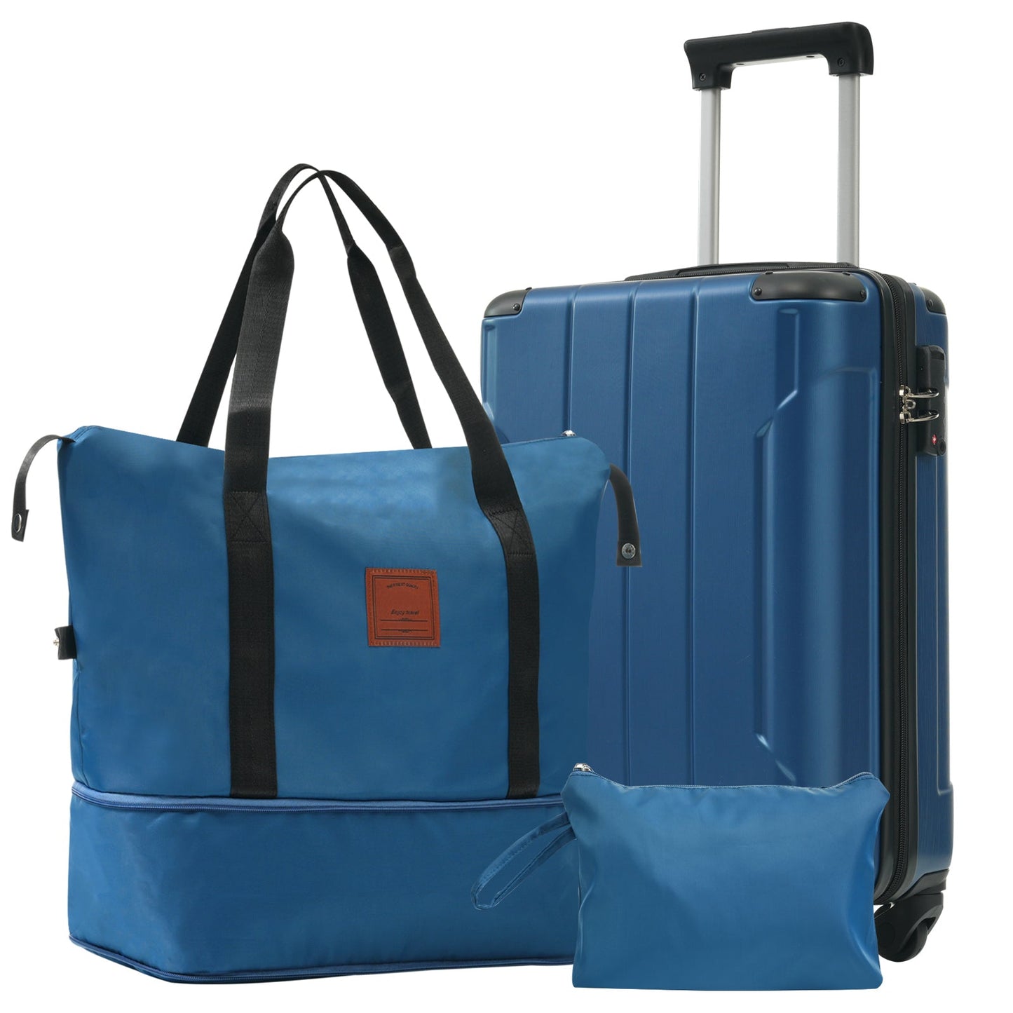 Premium 3-Piece Hardshell Luggage Set with TSA Lock - Blue