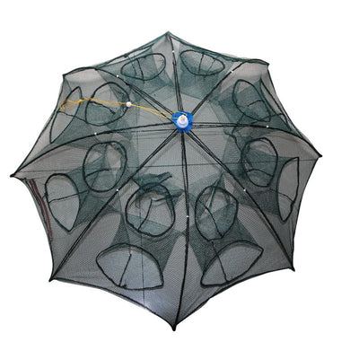 16 Holes Fish Trap Cast Net Cast Folding Fishing Net - Korvel