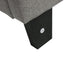 King Size Upholstered Platform Bed Frame with Button Tufted Linen Fabric Headboard Gray - Korvel