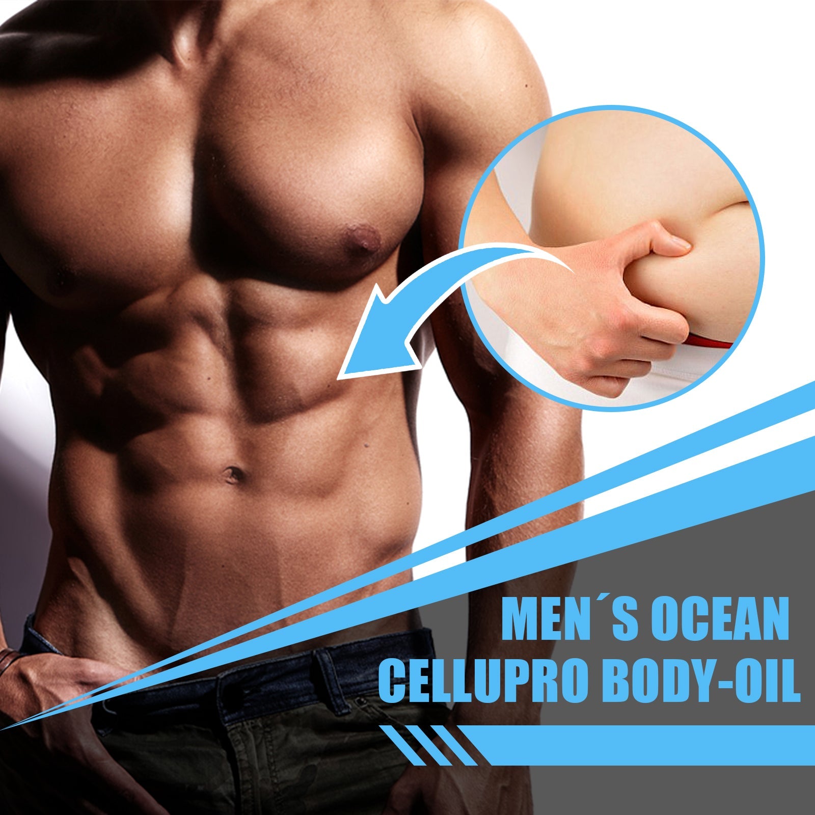 Men's Firming Body Oil, Strengthens Firming Belly Chest Muscles Men's Toning Abs Oil - Korvel