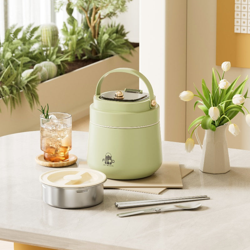 Premium Stainless Steel Insulated Lunch Box with Cutlery
