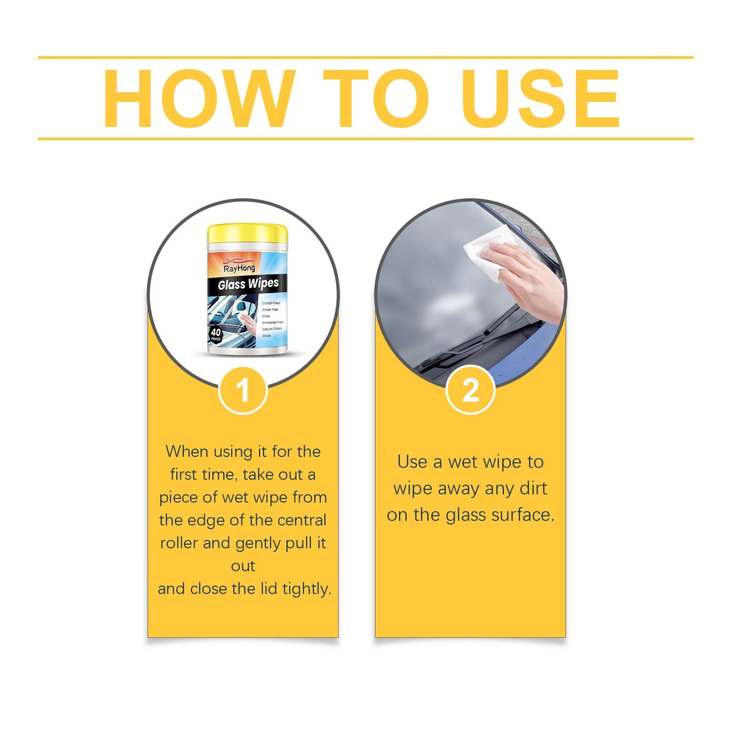 Car Glass Cleaning Wipes Glass Rearview Mirror Anti-Fog Refurbished Anti-Oil Cleaning Universal Wipes - Korvel