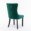 Ensemble de chaises de salle à manger en velours tufté premium - Vert