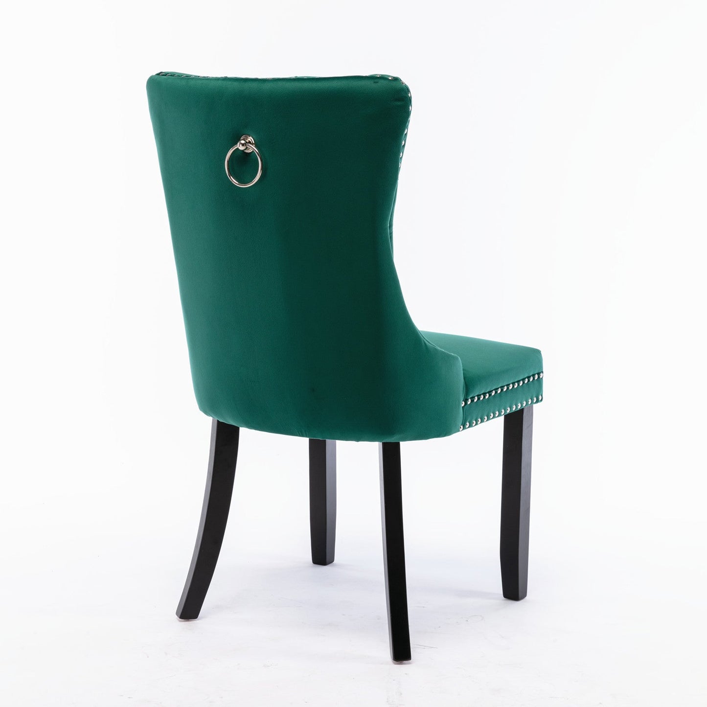 Ensemble de chaises de salle à manger en velours tufté premium - Vert