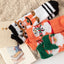 Christmas orange socks for children, winter thick INS trendy warm home socks, coral fleece flooring - Korvel