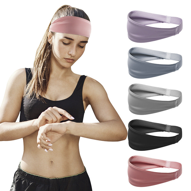 Headbands for sports, hairbands for basketball, outdoor cycling, men's and women's anti sweating, aerobic fitness, yoga, widened sweat absorbing headscarf - Korvel