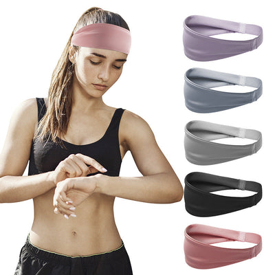Headbands for sports, hairbands for basketball, outdoor cycling, men's and women's anti sweating, aerobic fitness, yoga, widened sweat absorbing headscarf - Korvel