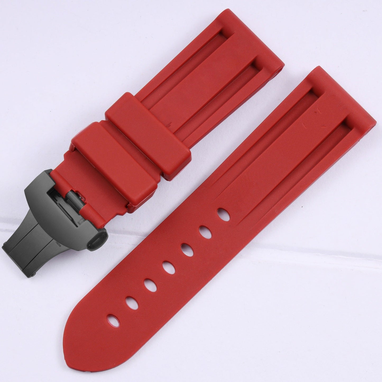 Premium Panerai Sea Rubber Watch Strap with Butterfly Buckle