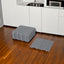 12 x 12 inch gray interlocking deck tiles, plastic waterproof, weighing up to 6613 pounds, with a rose pattern pack of 12 - Korvel