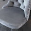 Ensemble de 2 tabourets de bar gris réglables avec base en chrome