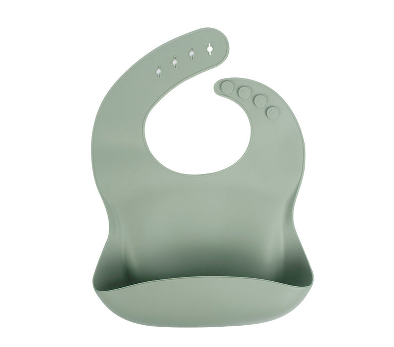Baby silicone rice bag Baby rice bag bib Baby saliva towel waterproof mouth bag No wash and oil proof - Korvel