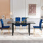 Black Ceramic Expandable Dining Room Table for Small Spaces