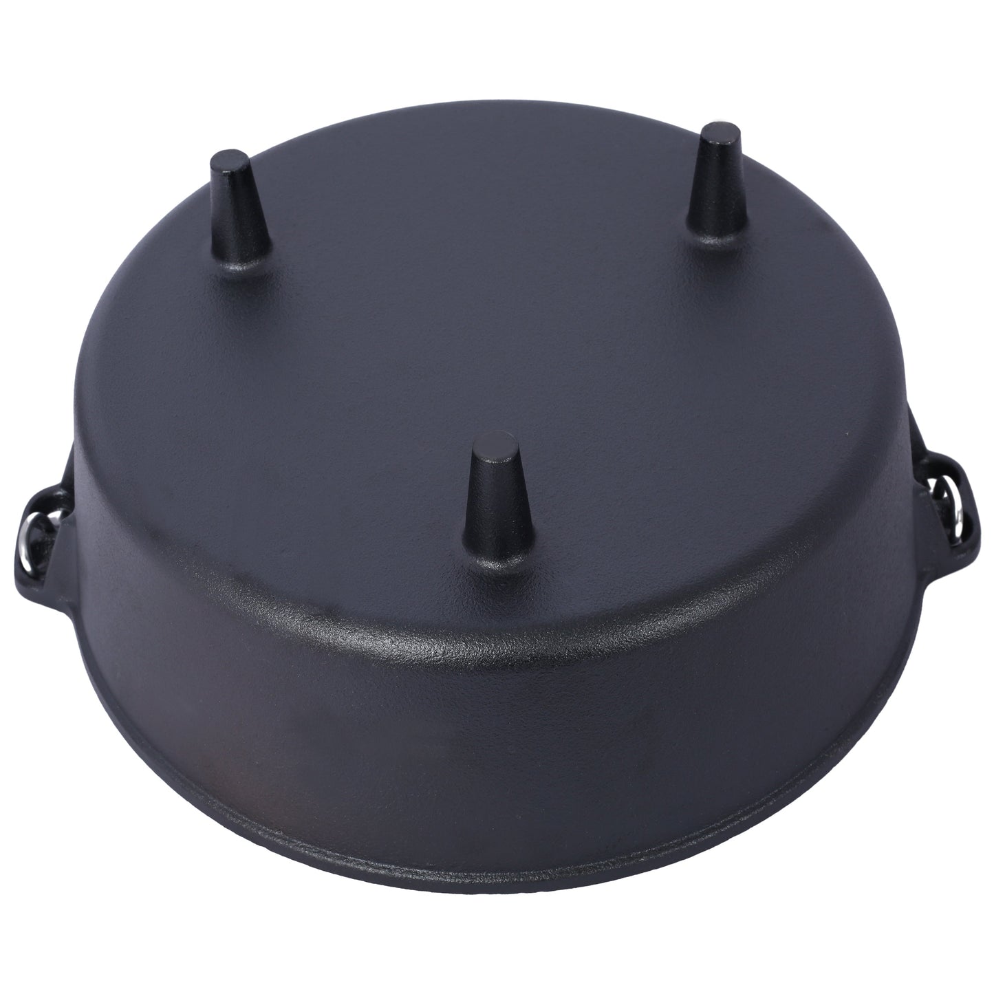 Cast iron Dutch oven with lid, outdoor camping deep pot, used for camping, cooking, barbecue and leg rest, 4.5 quarts - Korvel