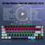 New 68 key RGB luminous esports game with blue and red axis mechanical keyboard laptop MAC 60% - Korvel
