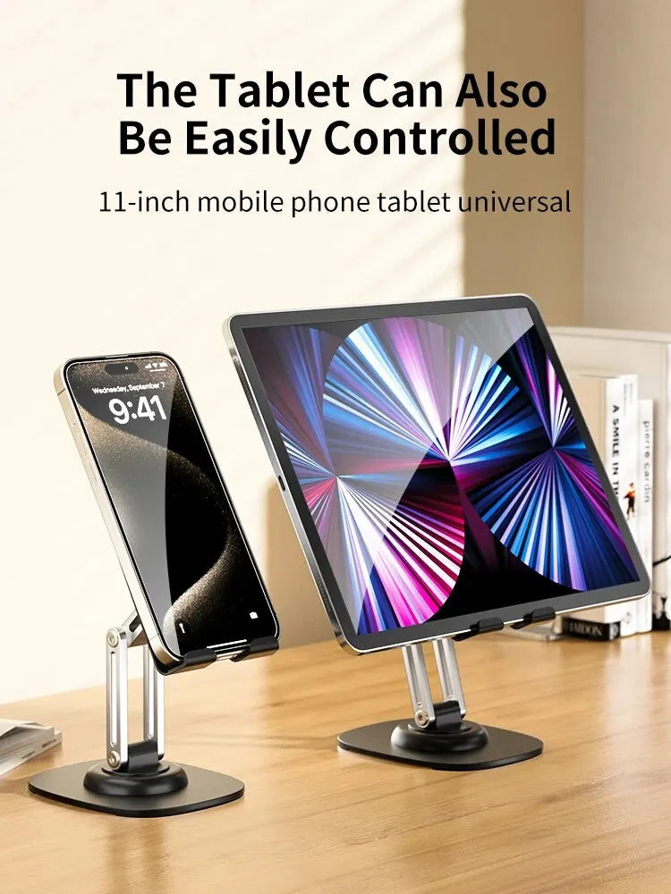 Multi-Function Folding Lift Mobile Phone Stand - 360° Rotating