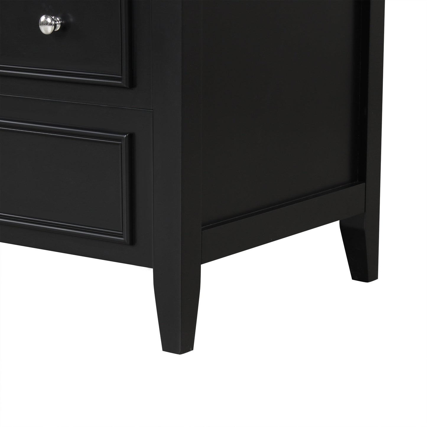 Meuble de salle de bain noir de 30" avec évier et rangement