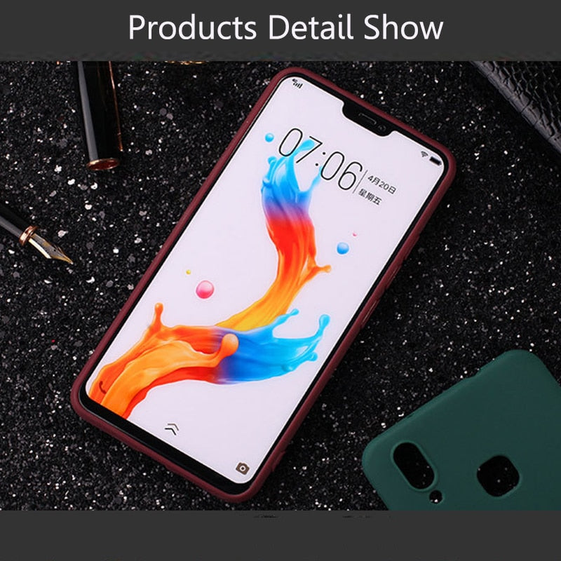 Funda suave de color sólido premium para Vivo X21