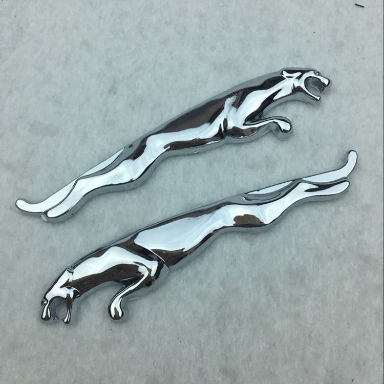 Suitable for Leopard car body stickers, personalized metal car stickers, Leopard metal leaf plate car stickers, matching install - Korvel