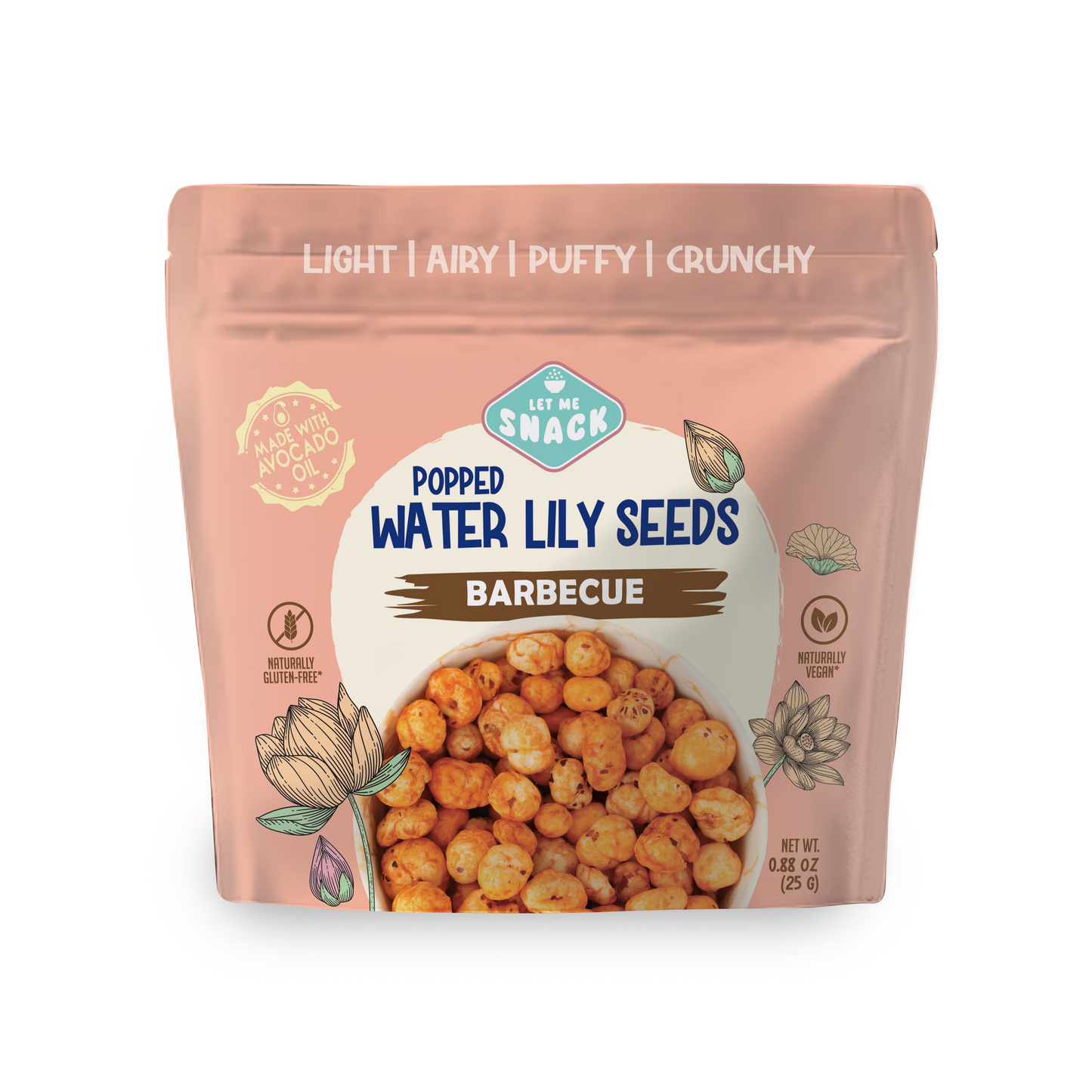 Barbecue Popped Water Lily Seeds – Smoky, Tangy Vegan Snack - Korvel