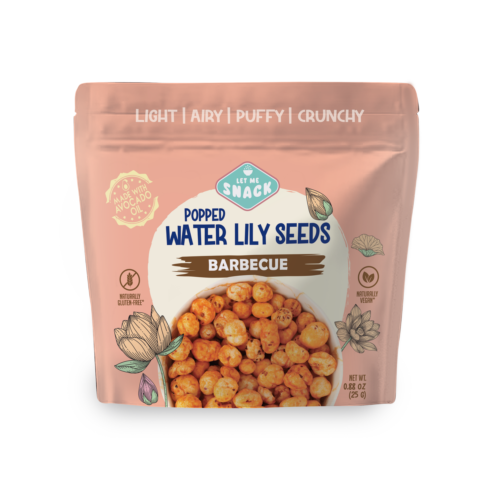 Barbecue Popped Water Lily Seeds – Smoky, Tangy Vegan Snack - Korvel
