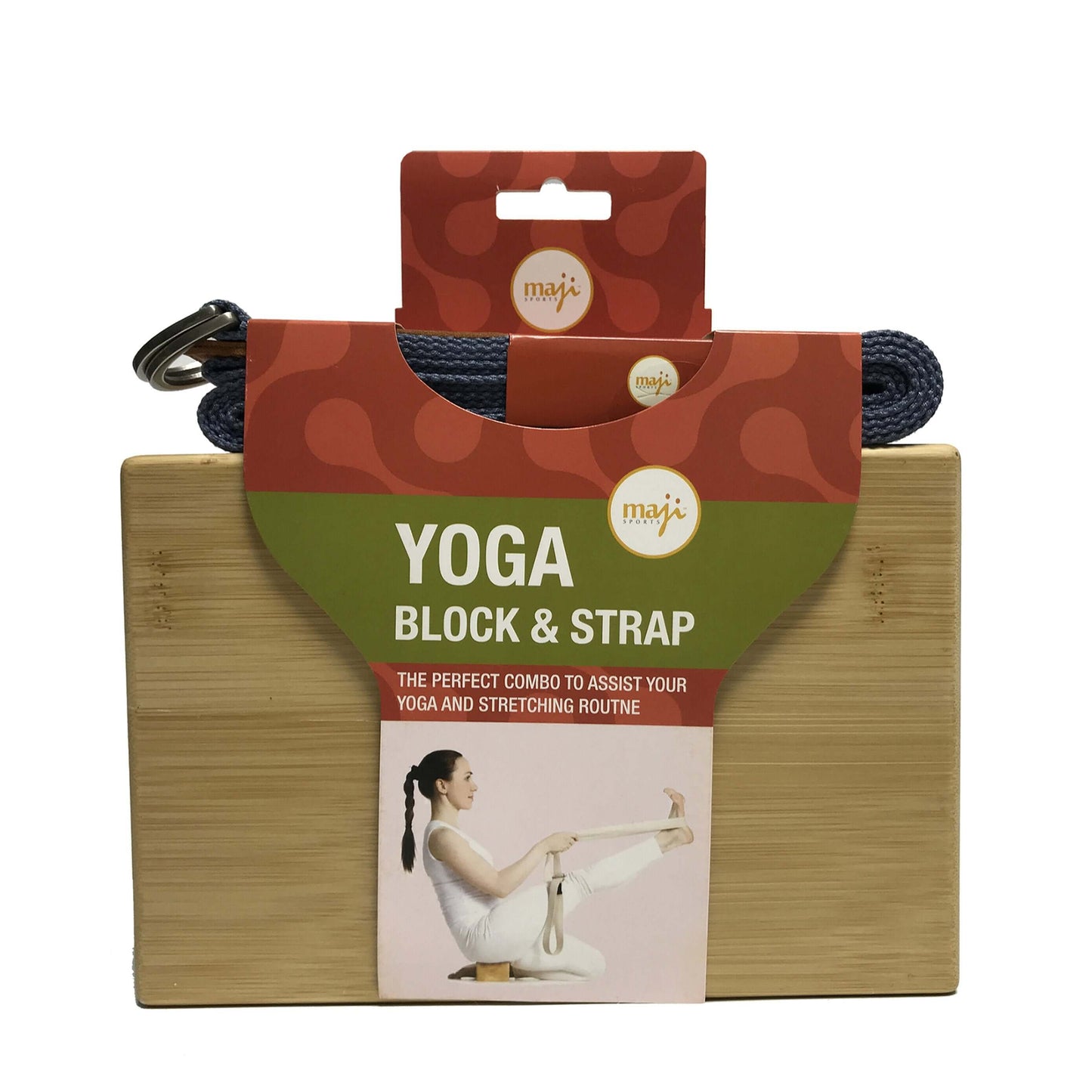 Bamboo Yoga Block & Strap Set for Enhanced Practice