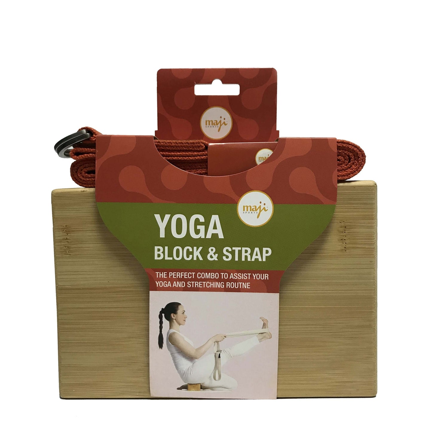 Bamboo Yoga Block & Strap Set for Enhanced Practice