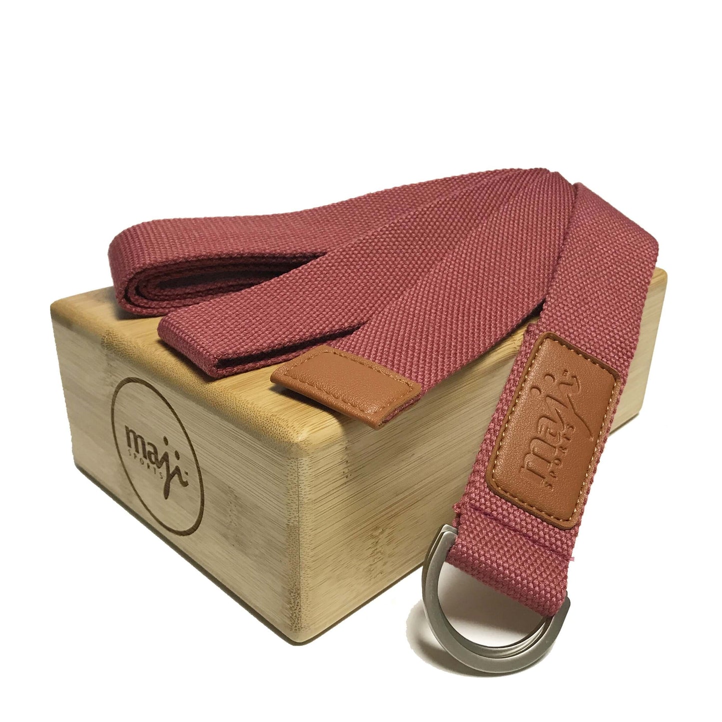 Bamboo Yoga Block & Strap Set for Enhanced Practice