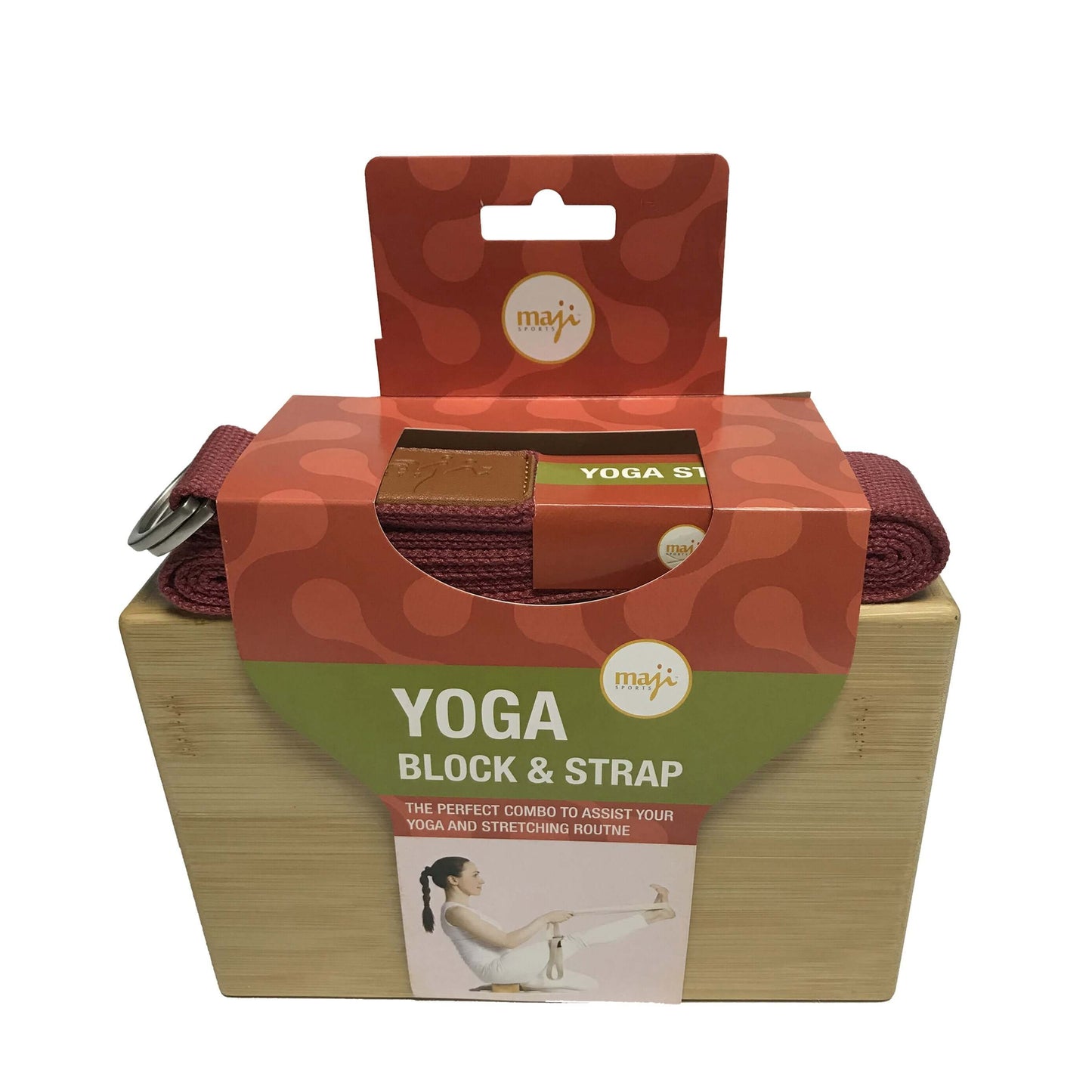 Bamboo Yoga Block & Strap Set for Enhanced Practice