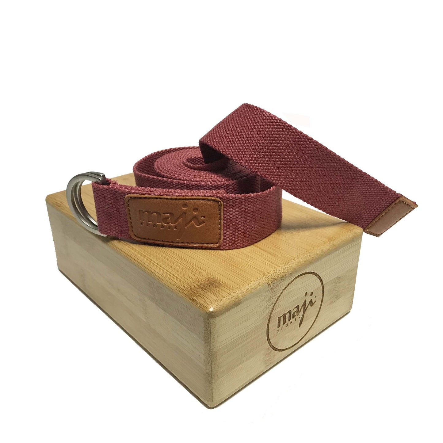 Bamboo Yoga Block & Strap Set for Enhanced Practice