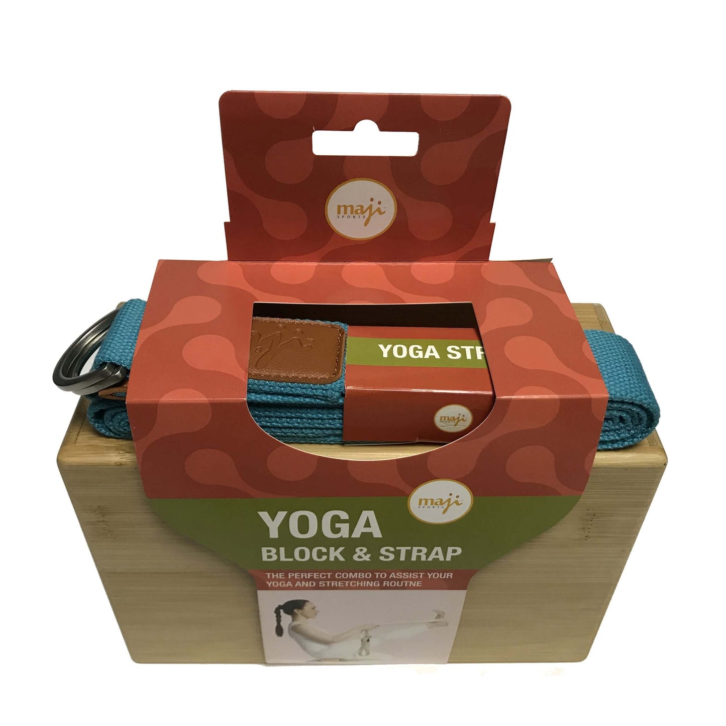 Bamboo Yoga Block & Strap Set for Enhanced Practice