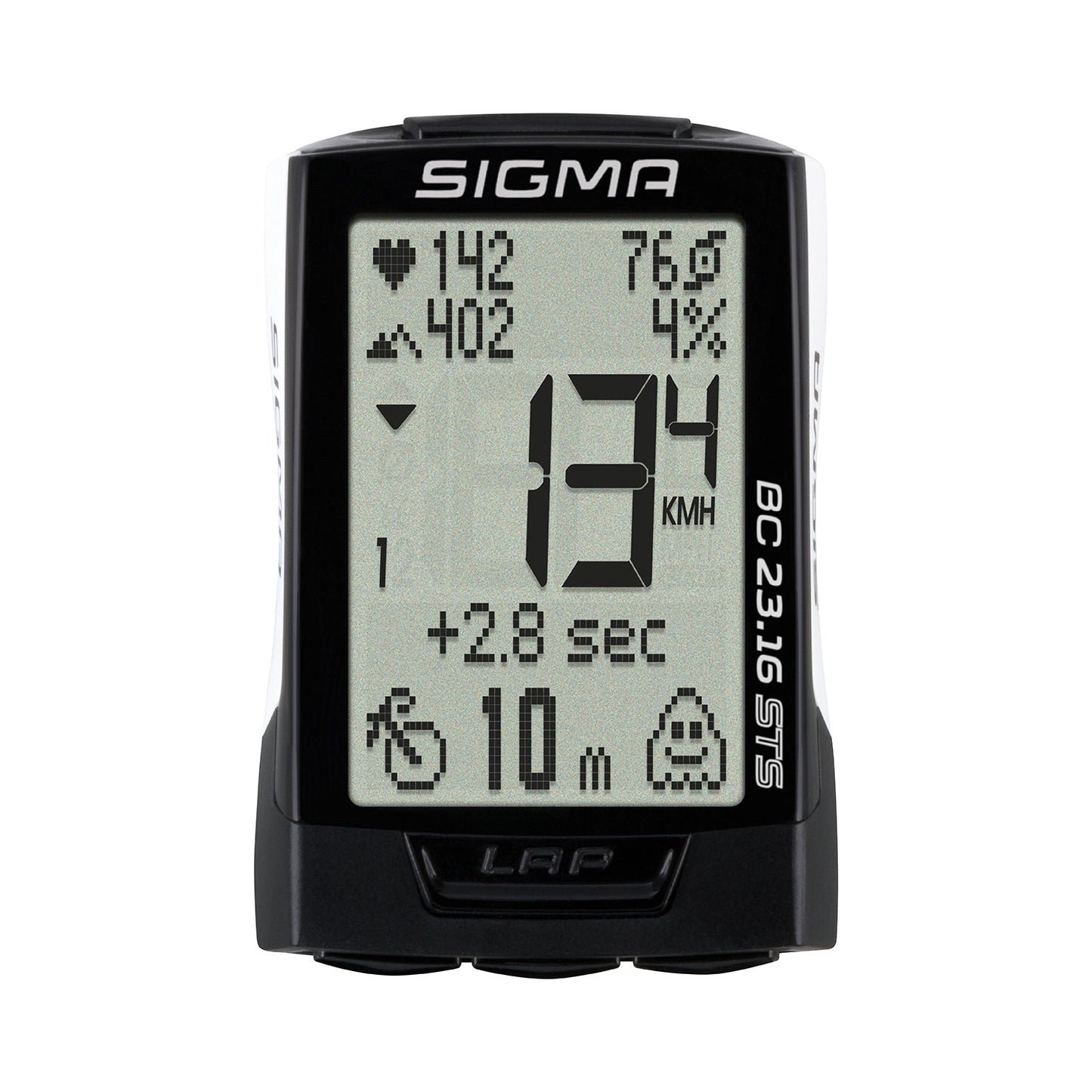 SIGMA BC 23.16 STS Digital Wireless Bicycle Computer - White