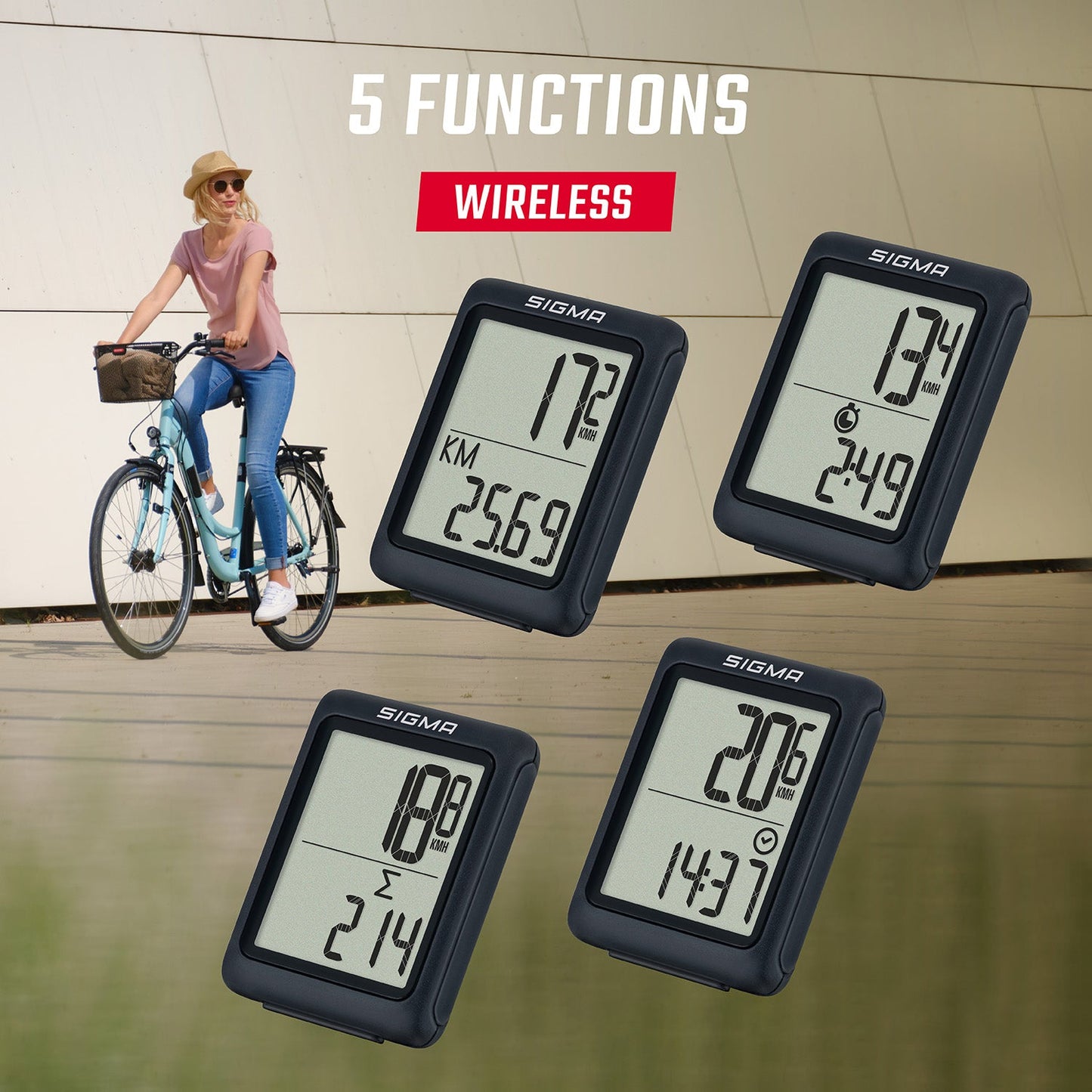 SIGMA BC 5.0 Computadora de Bicicleta Inalámbrica ATS