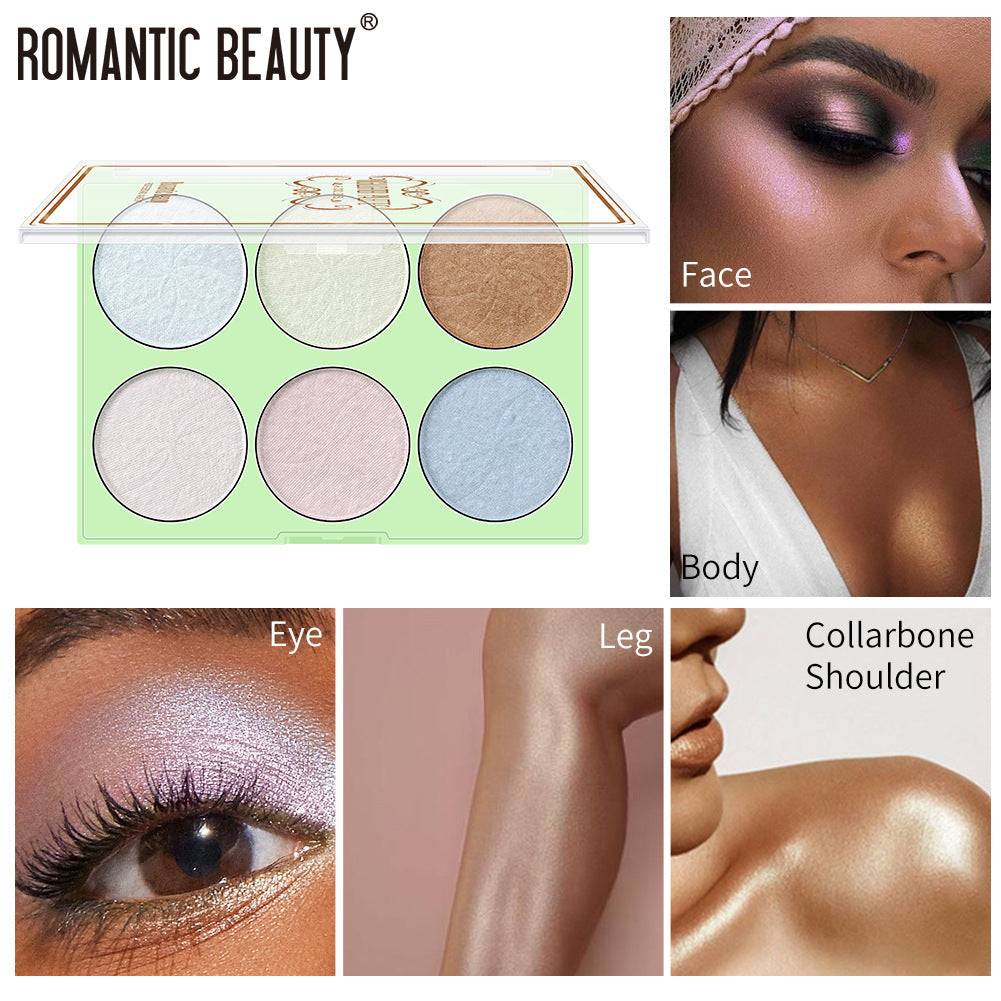 Palette de Perles Illuminatrices 6 Couleurs de Romantic Beauty