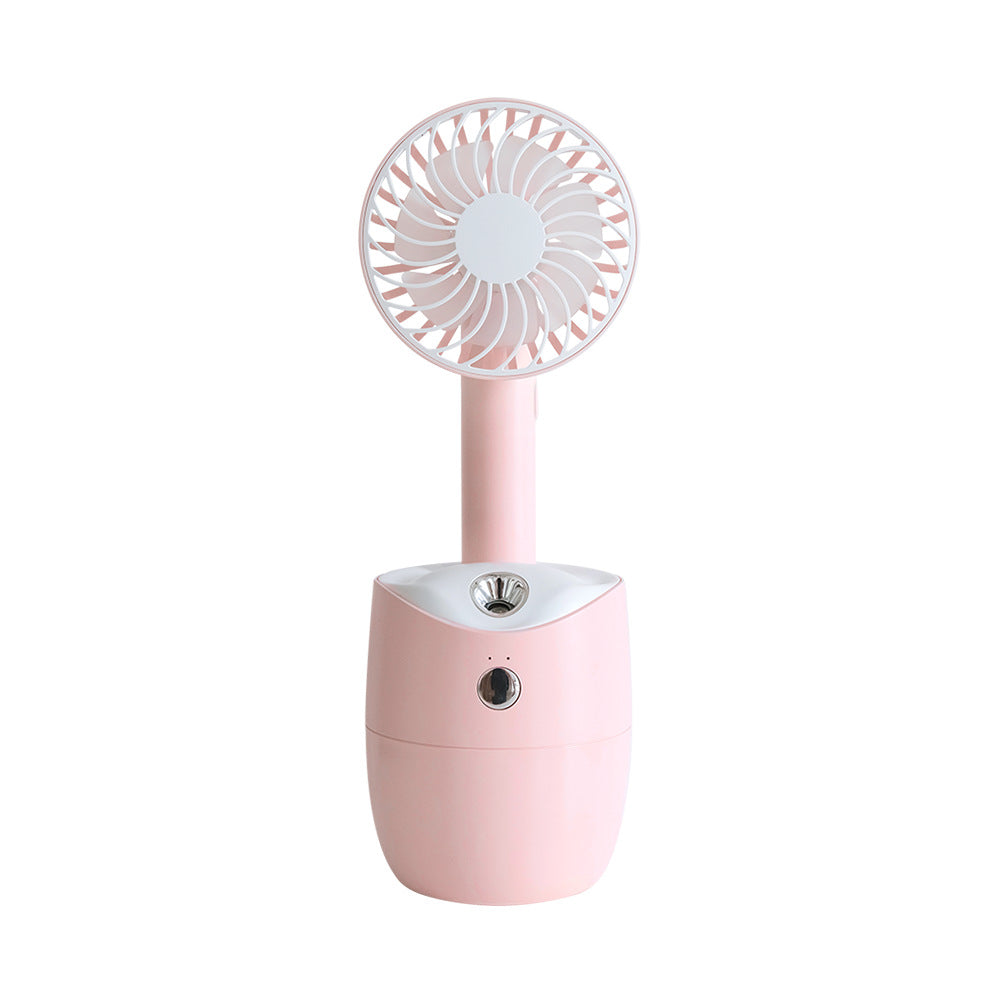 New Rotary Spray Fan USB Rechargeable Mini Humidifier Portable Silent Shaking Head Fan - Korvel