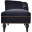 58-Inch Velvet Lounge Chair with Nailhead Trim